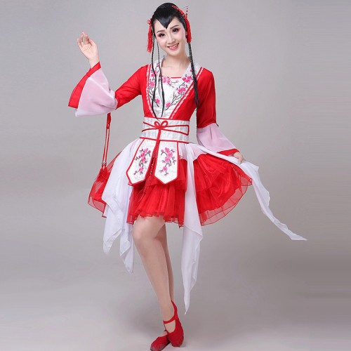 Women's ancient chinese dresses hanfu singers model stage performance princess anime drama cosplay dress costumes